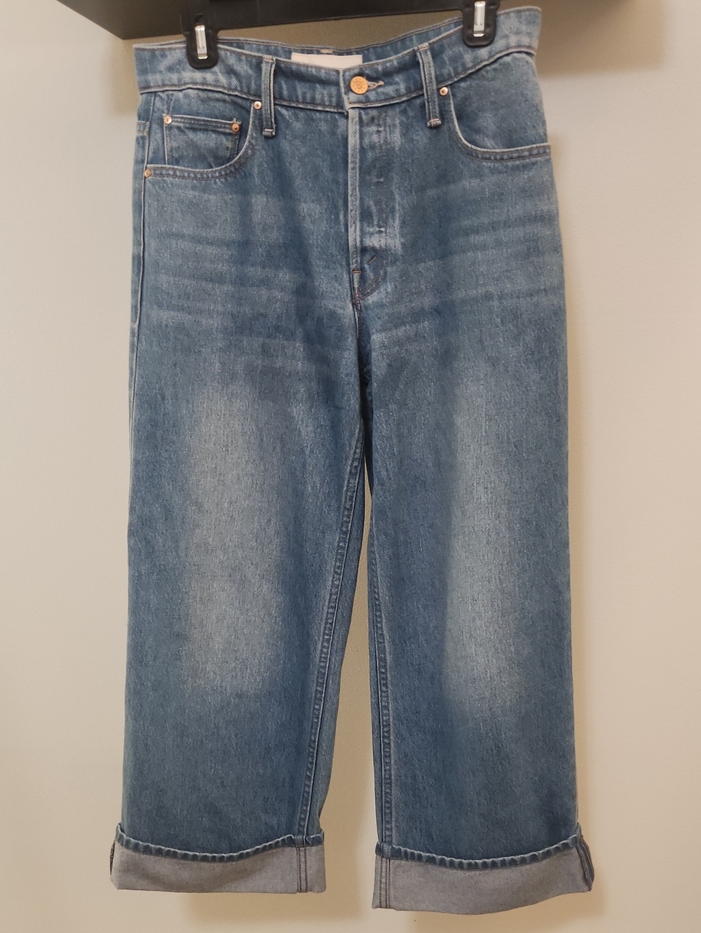 MOTHER Smoothie Cropped Straight Jeans